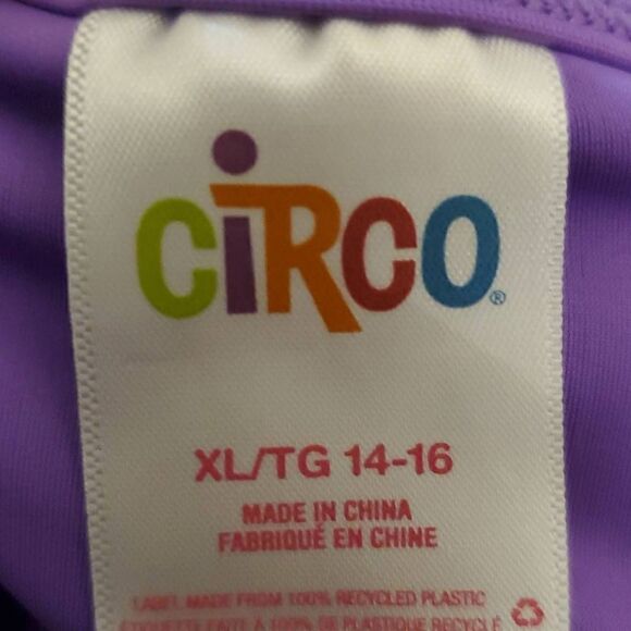 Circo Purple Two Piece Tankini Swimset Size 14-16 ( Girls ) - Picture 6 of 7